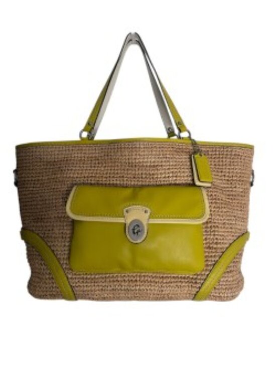 Coach | Bags | Coach Woven Raffia Shopper Tote | Poshmark